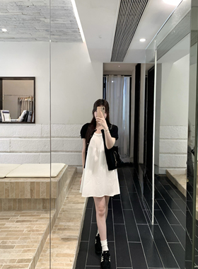 FFLU25/9/23 纯纯贝贝 荷叶边背心娃娃裙连衣裙麻料小白裙