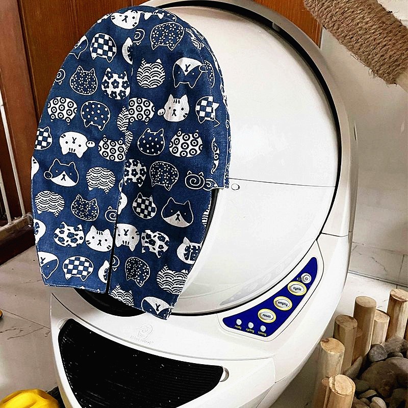 全半封闭猫砂盆电动litter robot全自动猫厕所智能清理铲屎机门帘