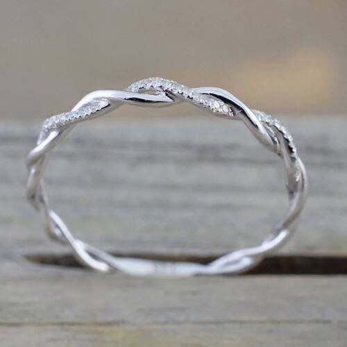 Dainty Ring For Women Thin Temperament Winding Wedding Engag