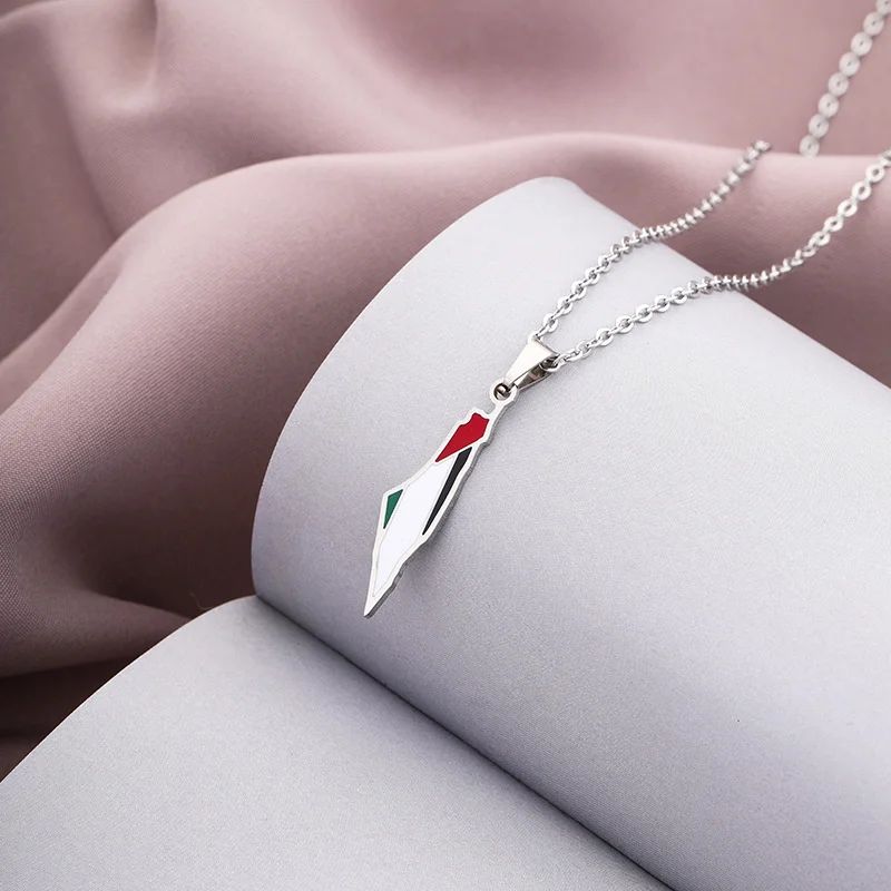Palestine Pendant Chain Necklaces Stainless Steel Chain Neck