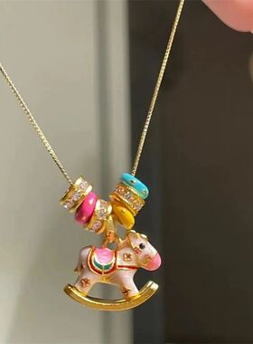 Delicate Cute Summer Day Star Heart Pendant Bead Chain Gold