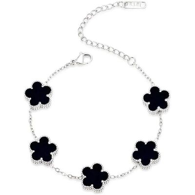 Clover Bracelet for Women Girls 14K Gold Silver Plated Stain