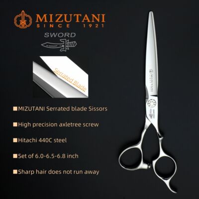 professional barber scissors Serrated blade sissors 440C ste