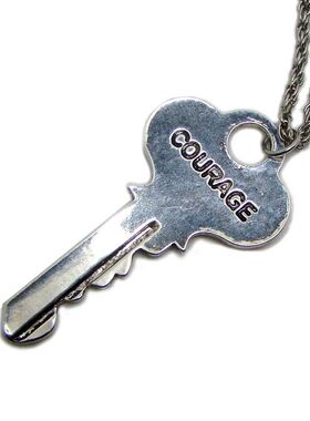 Words Key Pendant Long Necklace Fashion Punk Party Jewelry V