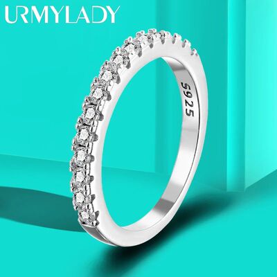 White Gold Round Excellent Cut Moissanite Ring for Girls Coc