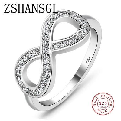 Fashion Cz Infinity Endless Love Claddagh 8 Shape Rings for