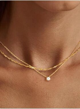 Diamond Necklaces for Women K Gold/Choker Necklace Simple Go