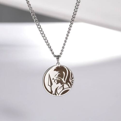 Greek mythical amulet pendant necklace stainless steel retro