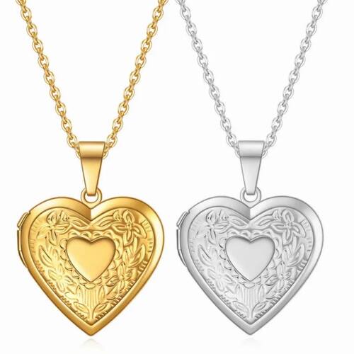 Stainless Steel Heart Lock Pendant Chain Necklace For Women