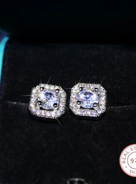 Luxury White Zircon Earrings Fashion Jewelry Ladies Party Bi