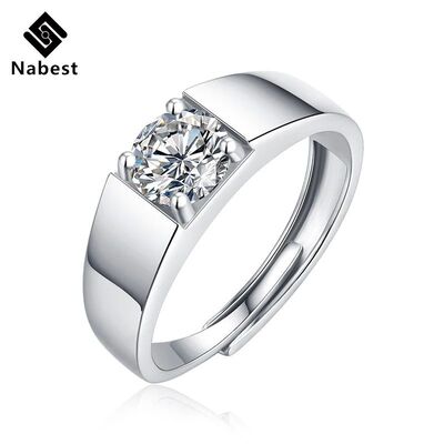 Ins Hot VVS Moissanite Diamond Ring Men Wedding Male Wedding