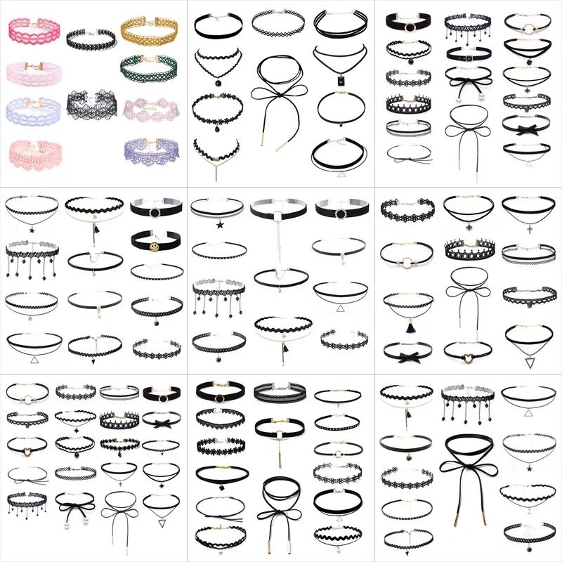 Chokers for Parties Beads Bow Flowers Circular Crown Pearl T - 实物图
