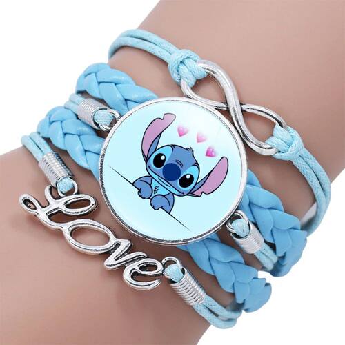 Lilo and Stitch Blue Multilayer Bracelets for Girls Anime Je