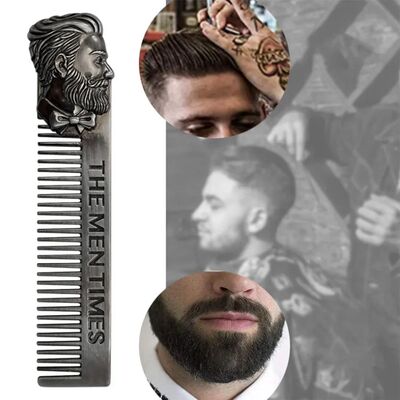 Men Beard Shaping Template Stainless Steel Beard Comb Mustac