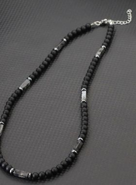 Unique Natural Stone Necklace For Men 19 Inches Short Choker