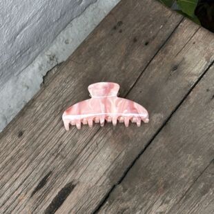 Geometric Marble Hair Pink Shark Women Clips Claw Fashion
