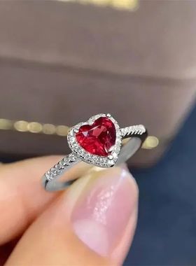 Classic Silver Color Heart Engagement Rings For Women White