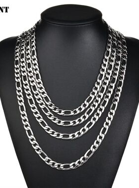 Fashion New Figaro Chain Necklace For Men Punk Silver Color
