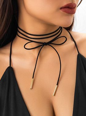 Simple Long Rope Chains Choker Necklaces for Women Trendy El