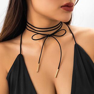 Simple Long Rope Chains Choker Necklaces for Women Trendy El