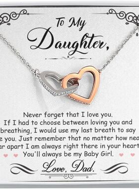 To My Beautiful Daughter Necklace from Mom Dad Cubic Zirconi
