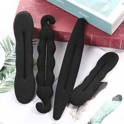 4pcs/set Magic Foam Sponge Clip Bun Curler Braider Hairstyle
