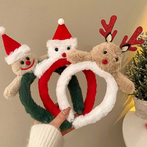 Cute Plush Elk Hair Hoop Female Christmas Dress Up High Head