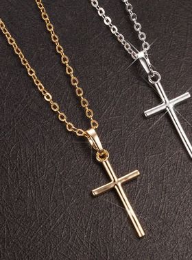 Fashion Female Cross Pendants Gold Black Color Crystal Jesus