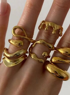 Fashion Stainless Steel Waterproof Open Ring Personality Cha