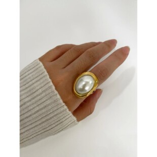 Pearl Oval Women Fashion For Imitation Rings Classic Open
