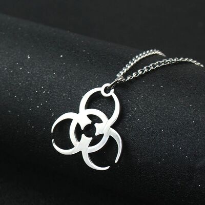 Biochemical Crisis Symbol Stainless Steel Necklace Pendant S