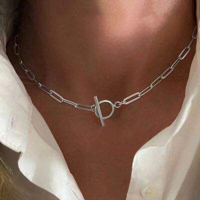 New Exquisite Commuter Neck Stainless Steel Necklace OT Cros