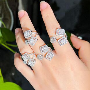 White Design Popular Paved Cubic Zirconia Baguette Sparkling