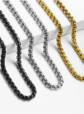316L Stainless Steel Thick Chain Necklace For Men Women Neck