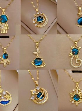 Light Luxury Titanium Steel Star Series Necklace for Women G