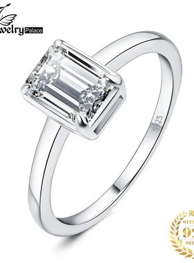 5A CZ Emerald Cut Solitaire Wedding Engagement Ring for Woma