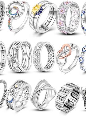 Silver Infinite Love Firefly Ring Original Design Zircon Fin