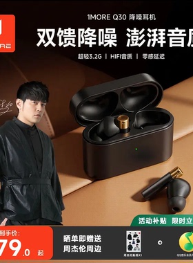 1MORE/万魔 Q30真无线蓝牙耳机ANC主动降噪音乐游戏低延时重低音