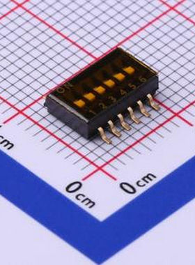 TP-06 拨码开关黑色06P-6PIN间距1.27mm贴片正拨平拨6位SMD SMD-1