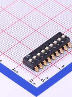 TO-09 拨码开关贴片黑色09P-9PIN间距2.54mm立式贴片正拨平拨9位S