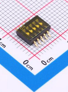 DSHP-05-TS-GER 1.27mm间距 5位 贴片 DSHP黑色S脚 拨码开关 SMD