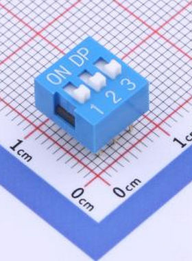KH-BM2.54B-3P 蓝色拨码开关,3位,间距2.54mm 拨码开关 插件 拨码