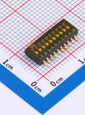 DSHP-10-TS-GER 1.27mm间距 10位 贴片 DSHP黑色S脚 拨码开关 SMD