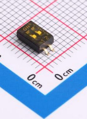 DV7SA-02F-01 2位 1.27间距 OFF SMD,3.67x5.7x2.1mm 拨码开关