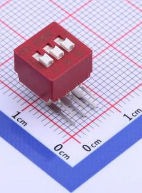 BD03AV 间距2.54mm 平拨,凸起式 3位拨码开关 插件 拨码开关