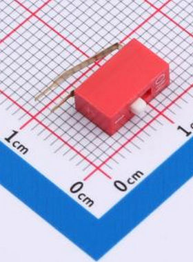 DA-01-R 拨码开关2.54mm间距,弯脚90度侧插 红色 1PIN/位 高推 插