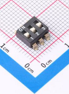 DSIC-03-LS-GER 2.54mm间距 3位 贴片高柄 DSIC黑色 拨码开关 SMD