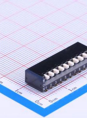 DSPV10LSGET 2.54mm 琴键式10位贴片 SMD-20P,9x26.8mm 拨码开关