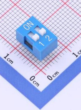 KH-BM2.54B-2P 蓝色拨码开关,2位,间距2.54mm 拨码开关 插件 拨码
