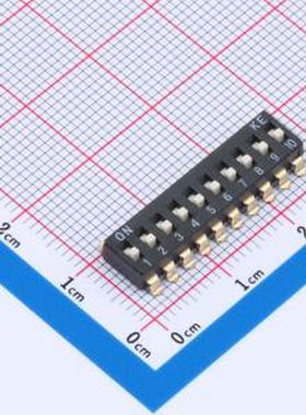 DSP-DSIC10LSGET 德崧2.54高推拨码开关 SMD-20P,25.6x6.2mm 拨码